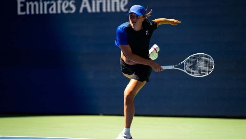 H Ιγκα Σβιόντεκ σε προπόνηση