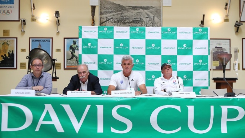 Πλάνο από την συνέντευξη Τύπου για το Davis Cup