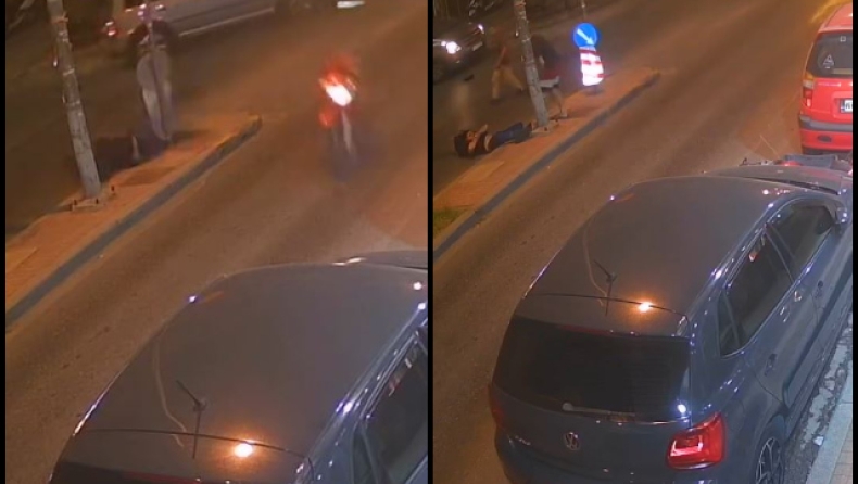Βίντεο σοκ από την Θεσσαλονίκη: Η στιγμή που ΙΧ χτυπάει και εγκαταλείπει οδηγό μηχανής (vid)