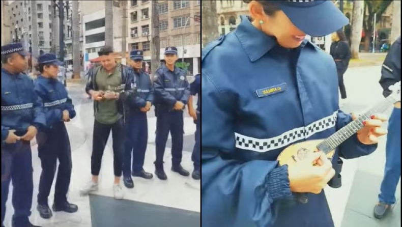 Μερακλής έδωσε το μπαγλαμαδάκι του σε αστυνομικίνα στη Βραζιλία: «Κοριτσάρα μου θα σε πάρω στην Ελλάδα, με τις χειροπέδες παρέα» (vid)