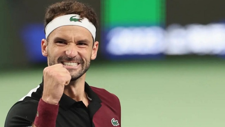 Ο Γκριγκόρ Ντιμιτρόφ πανηγυρίζει