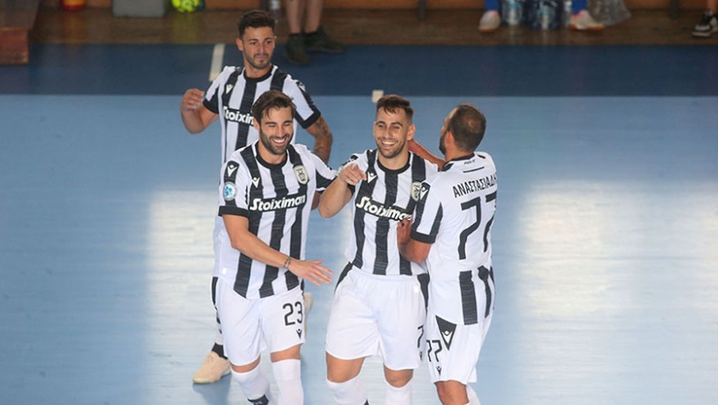 Οι ποδοσφαιριστές της ομάδας του ΠΑΟΚ στο Futsal