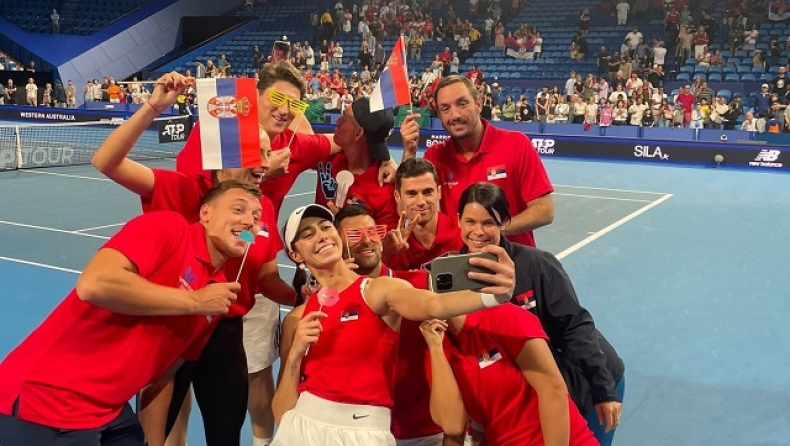 O Τζόκοβιτς και οι Σέρβοι υποδέχθηκαν το 2024 στο κορτ