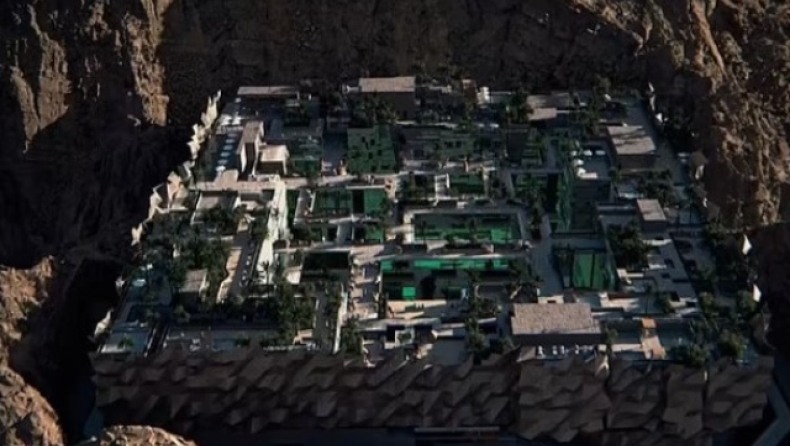 Η Σαουδική Αραβία αποκάλυψε τα σχέδια για τον πρώτο «ανάποδο ουρανοξύστη» αξίας τρισεκατομμυρίων ευρώ (vid)