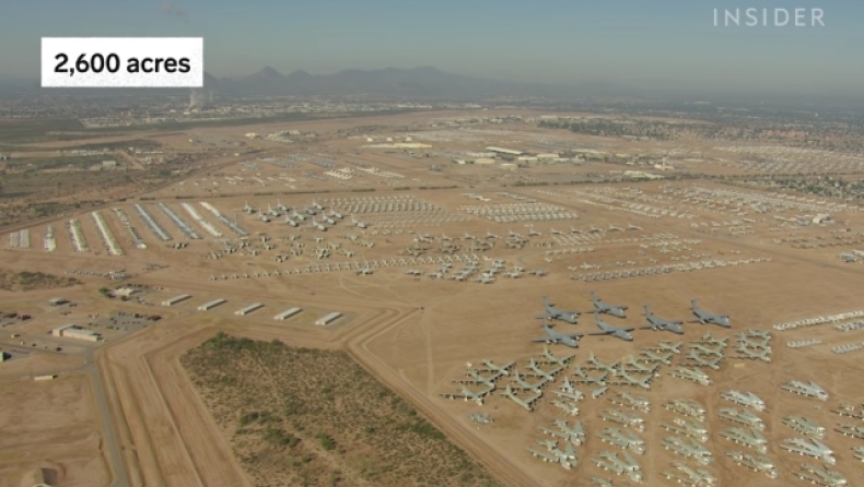 Το μεγαλύτερο «νεκροταφείο» αεροσκαφών στον κόσμο έχει έκταση 2.600 στρεμμάτων και διαθέτει 4.000 αεροπλάνα (vid)