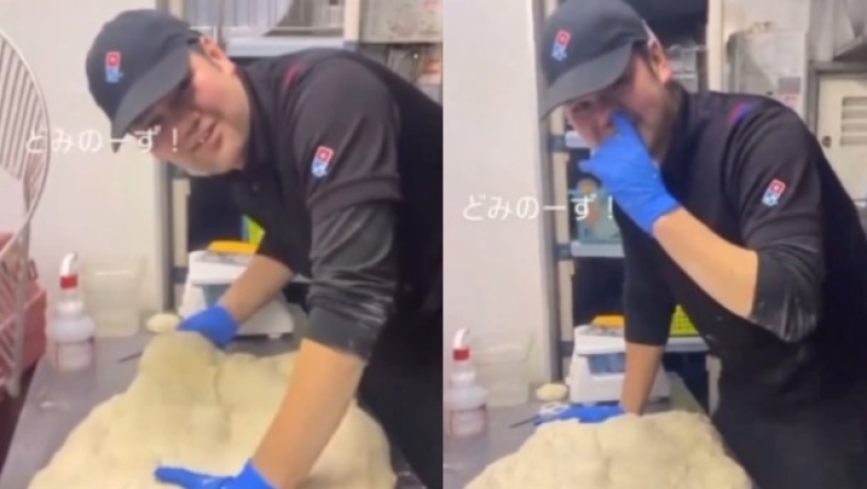 Τύπος σκάλισε τη μύτη του και μετά ακούμπησε ζύμη πίτσας: Το βίντεο που έχει γίνει viral και οι έντονες αντιδράσεις (vid)