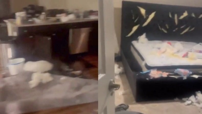 Κοπέλα τα έκανε «γυαλιά καρφιά» στο σπίτι του συντρόφου της όταν έμαθε ότι δεν της πήρε δώρο του Αγίου Βαλεντίνου (vid)