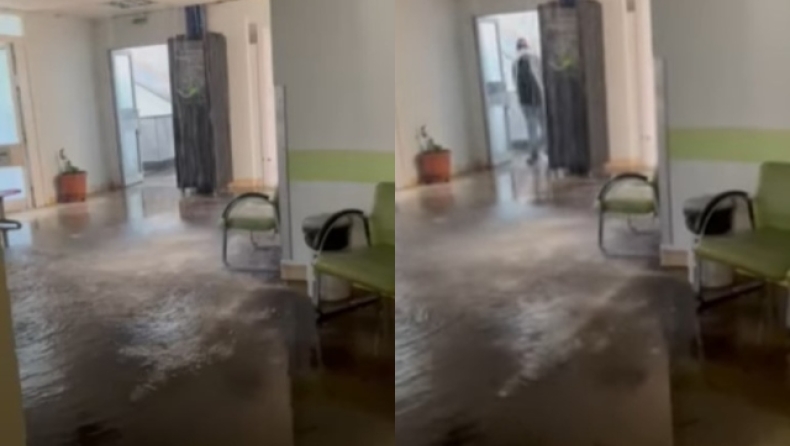 Διαρροή καυτού νερού στον Ευαγγελισμό: Από τον ένατο όροφο έφτασε μέχρι τον τρίτο μπροστά από τις ΜΕΘ (vid)