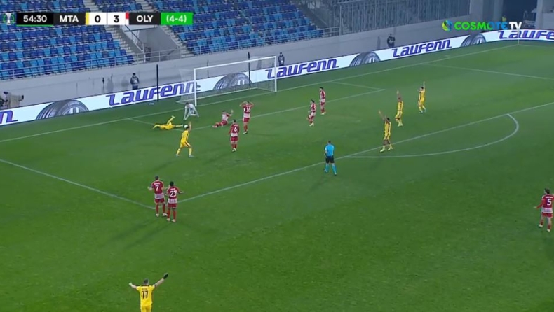 Μακάμπι Τελ Αβίβ - Ολυμπιακός: Ο Ζάχαβι με πέναλτι μείωσε σε 1-3 (vid)