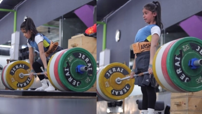 Η 9χρονη που «βάζει κάτω» τους γυμναστηριακούς: Κάνει deadlift με 75 κιλά (vid)