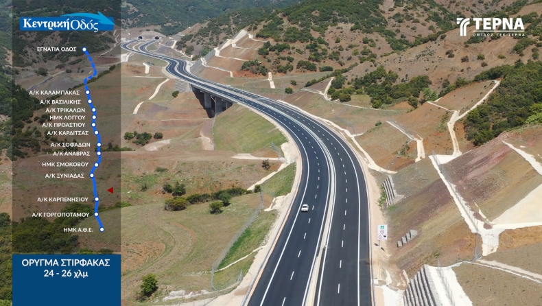 Ε65: Τα 136 χλμ. Λαμία - Καλαμπάκα από ψηλά (vid)