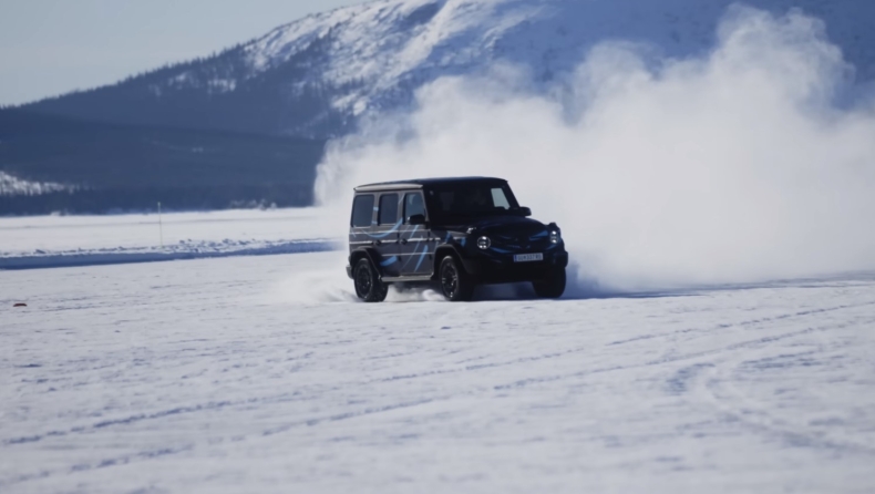 Mercedes-Benz: Η ηλεκτρική G-Class ντριφτάρει σε παγωμένη λίμνη (vid)