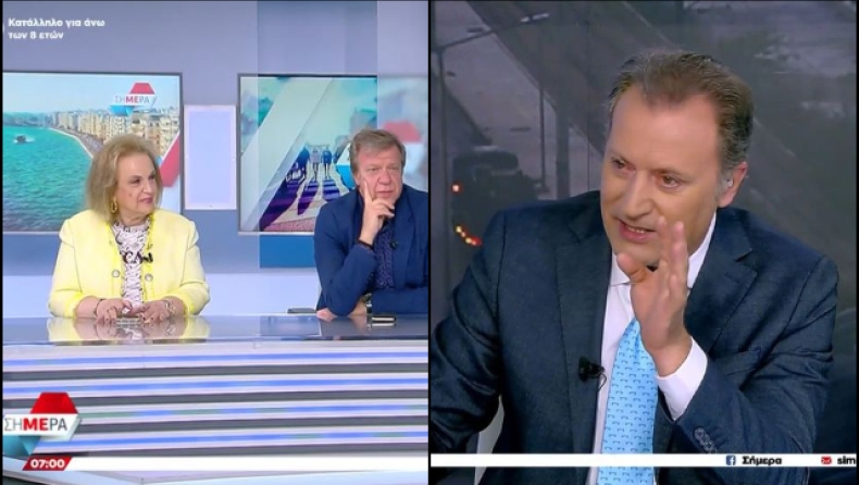 Ο Οικονόμου την «είπε» στην Παγώνη για το χρώμα στο σακάκι της: «Δεν μας αρέσει σήμερα το κίτρινο λόγω ΑΕΚ» (vid)