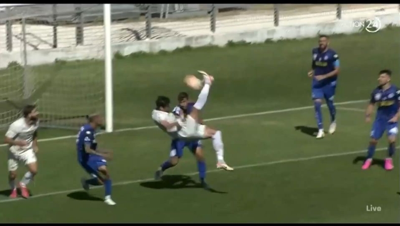 Φοβερό ανάποδο ψαλίδι του Λουκίνα με την Athens Kallithea να μειώνει σε 2-1 (vid)