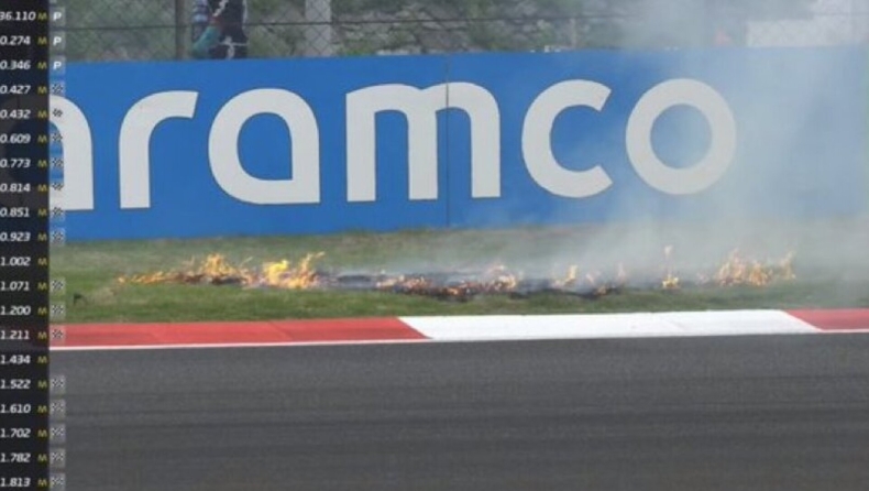 F1 - Το γρασίδι στην Κίνα είναι... εύφλεκτο (vid)