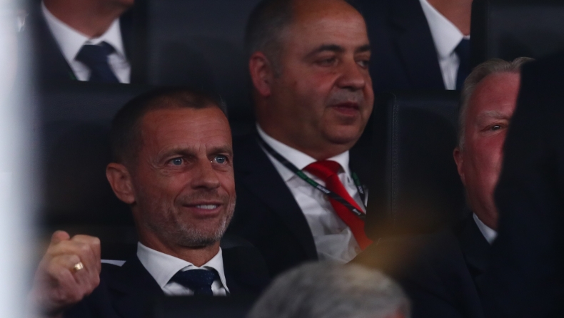 Τελικός Conference League: Ο πρόεδρος της UEFA, Αλεξάντερ Τσέφεριν, στην OPAP Arena
