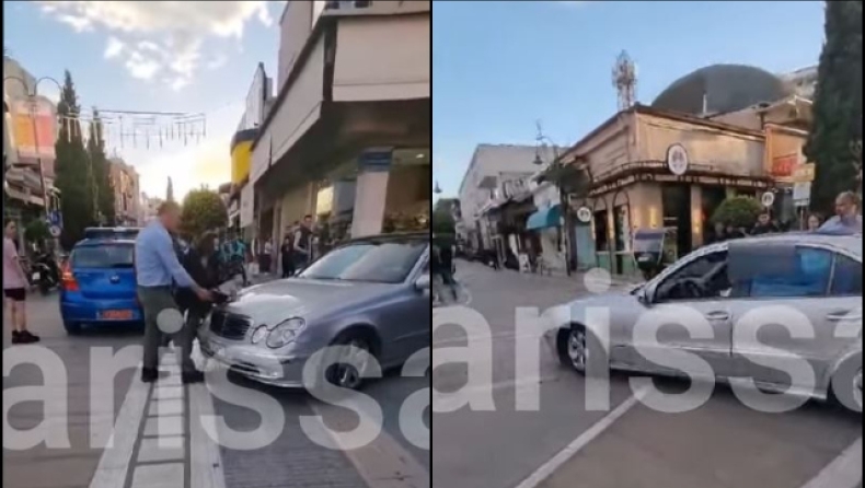 «Νταής» στη Λάρισα επιχείρησε να πατήσει με το ΙΧ του δημοτικούς αστυνομικούς: Παραμένει άφαντος (vid)