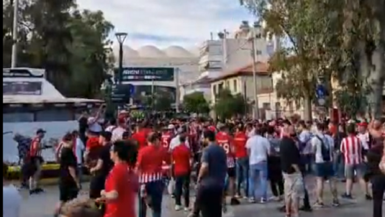 Τελικός Conference League, Video: Έφτασε στη Νέα Φιλαδέλφεια ο πρώτος συρμός με φίλους του Ολυμπιακού