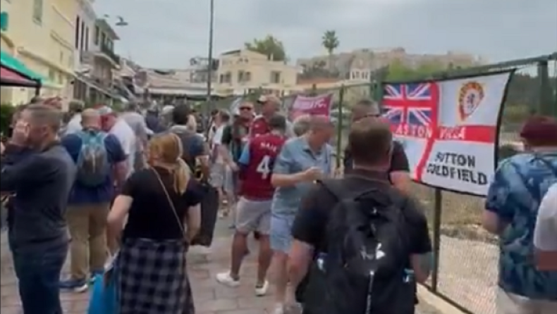 Ολυμπιακός: Pregame με μπύρες για τους οπαδούς της Άστον Βίλα, βόλτα στο Μοναστηράκι και «σίγουροι για πρόκριση» (vids)