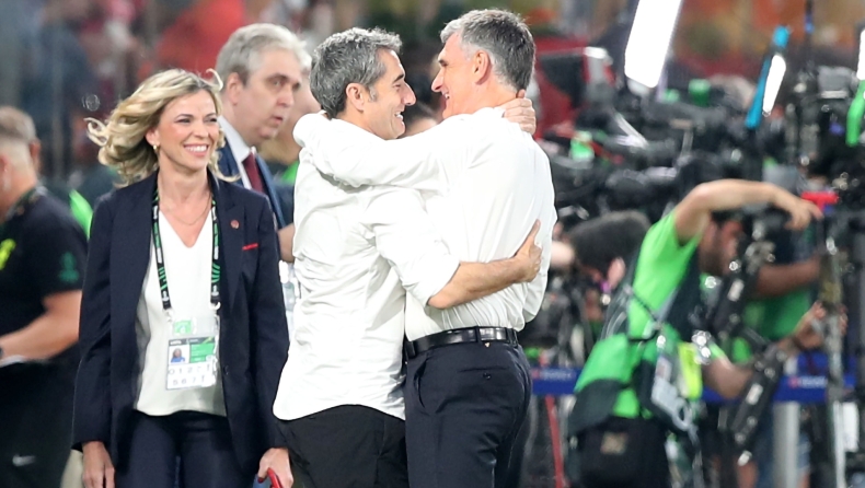 Τελικός Conference League: Βαλβέρδε και Μεντιλίμπαρ, αγκαλιά μέσα στην «OPAP Arena»