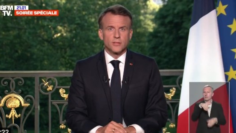 «Βόμβα» από τον Μακρόν: Ανακοίνωσε πρόωρες βουλευτικές εκλογές στην Γαλλία 