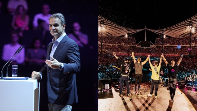 Το «ευχαριστώ» του Μητσοτάκη στους Coldplay για το βίντεο στο Ηρώδειο: «Εξαιρετική προβολή για τη χώρα»
