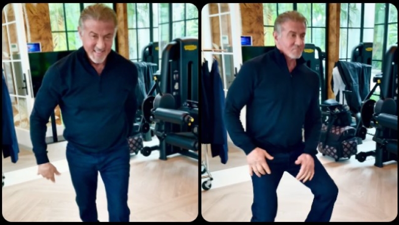 Σιλβέστερ Σταλόνε: Ο 78χρονος ηθοποιός χορεύει μέσα στην ζωντάνια ενώ δοκιμάζει καινούργια ρούχα (vid)