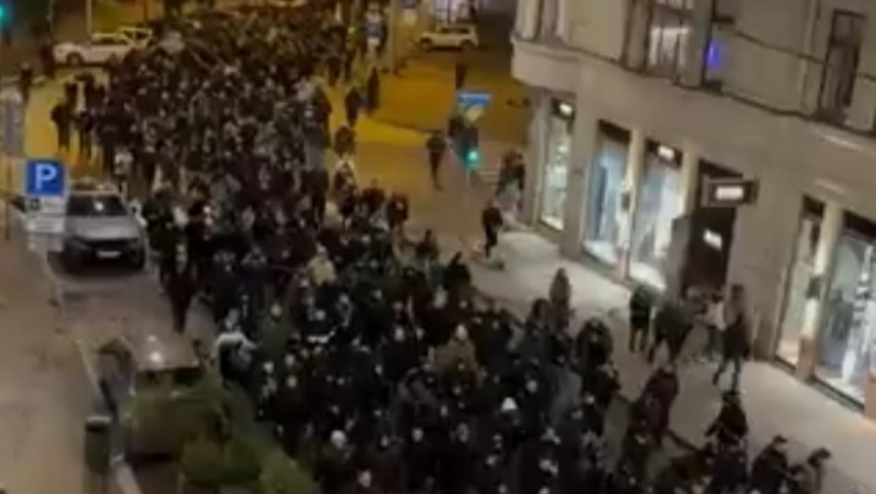 Ρίγας - ΠΑΟΚ: Οι Λετονοί ανέβασαν στα Social Media την πορεία των φιλοξενούμενων φιλάθλων (vid)