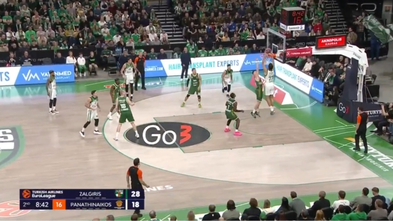 Ζάλγκιρις - Παναθηναϊκός: Νέα «διαστημική» συνεργασία Σλούκα με Γιούρτσεβεν (vid)
