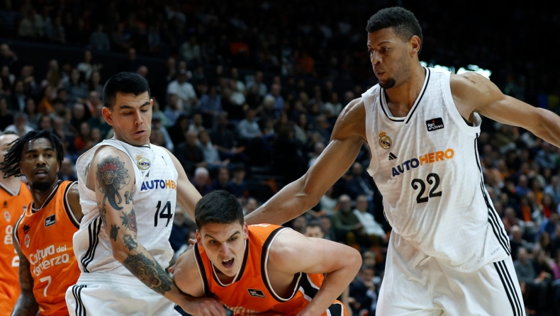 Βαλένθια - Ρεάλ Μαδρίτης 85-84: Υπέταξε τη «Βασίλισσα» και παρέμεινε στην κορυφή με clutch Κοστέλο