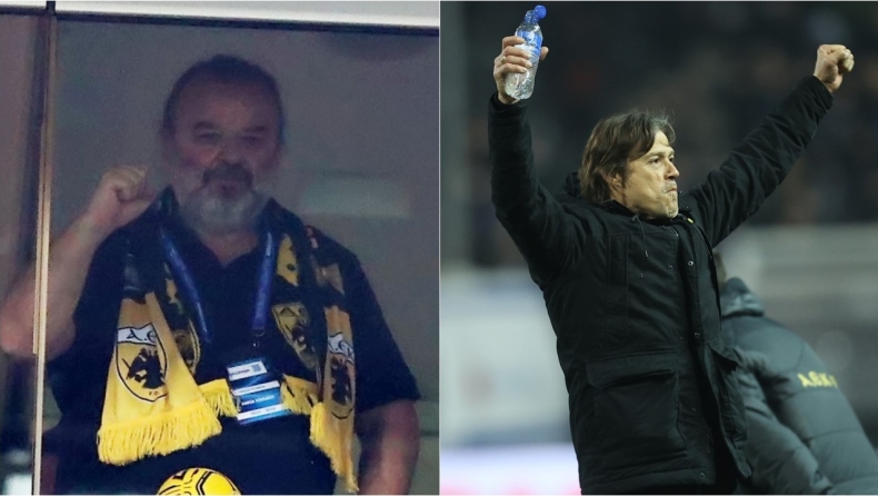 ΑΕΚ: Μαζί στα αποδυτήρια της Τούμπας οι Ηλιόπουλος και Αλμέιδα, πανηγυρισμοί και πριμ στους παίκτες!