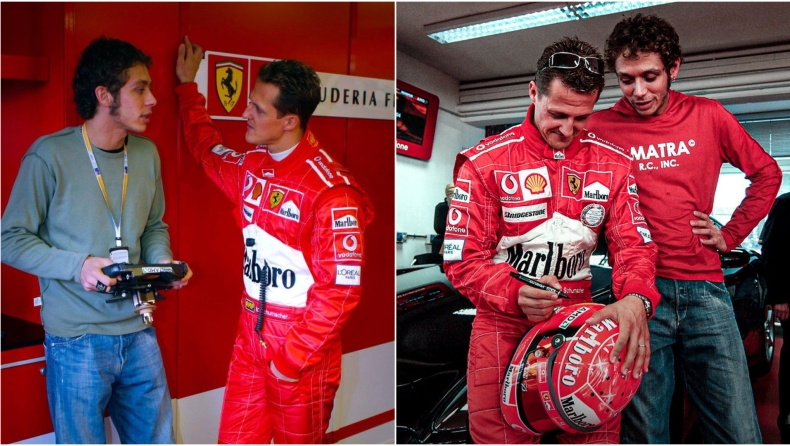 F1: Όταν ο Ρόσι συνάντησε τον Σουμάχερ