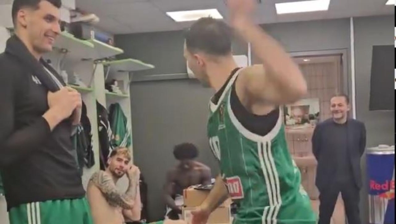 Παναθηναϊκός: Η αποθέωση του... Άφρο-Ναν στα αποδυτήρια και η πλάκα Σλούκα-Χουάντσο (vid)