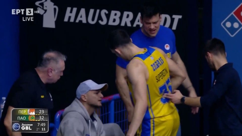 Περιστέρι - Παναθηναϊκός: Ο Ζούγρης πήγε στον πάγκο χωλαίνοντας και δεν επέστρεψε (vid)