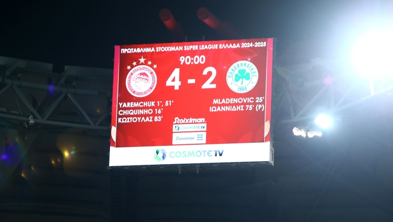  Τα έξι γκολ και οι καλύτερες φάσεις από το Ολυμπιακός-Παναθηναϊκός 4-2 (vid) 