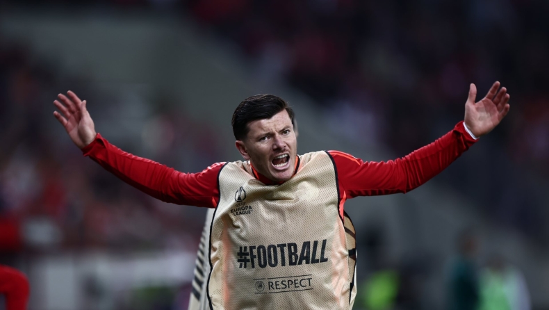  Ολυμπιακός-Μπόντο Γκλιμτ: Ο πανηγυρισμός του Μπιανκόν στο 1-1 του Γιάρεμτσουκ 