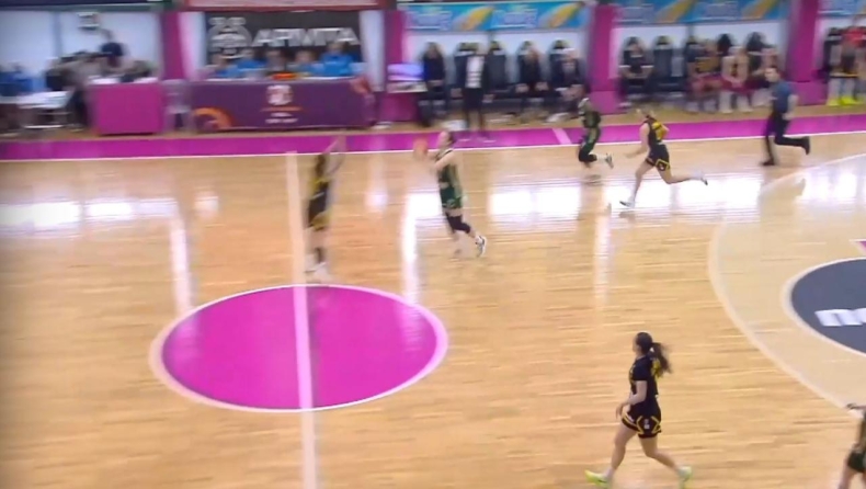 Αθηναϊκός - Παναθηναϊκός: Απίθανο buzzer beater της Τσβίτκοβιτς πίσω από το κέντρο! (vid)