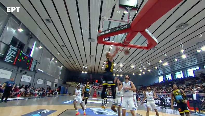 Πανιώνιος - Άρης: Εντυπωσιακή alley oop συνεργασία Κούπερ - Γούντμπερι (vid)