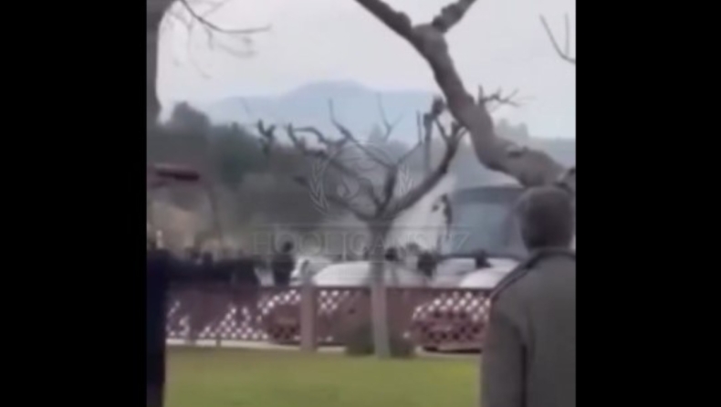 Επεισόδια οπαδών ΑΕΚ - ΠΑΟΚ: Τα πλάνα από το σημείο της συμπλοκής