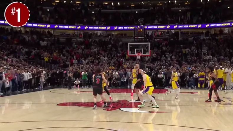 ΝΒΑ: H τριποντάρα νίκης του Γκίντεϊ από το κέντρο στην κορυφή του TOP 10 (vid)