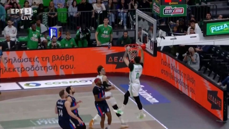 Παναθηναϊκός - Πανιώνιος: Ο Όσμαν ύψωσε και ο Καλαϊτζάκης κάρφωσε με alley oop (vid)