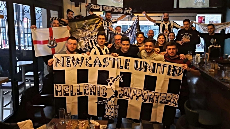 Νιούκαστλ: Οι Έλληνες υποστηρικτές της ομάδας πανηγύρισαν σαν να ήταν στο Γουέμπλεϊ!