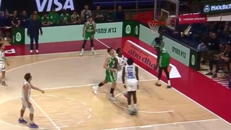 Μακάμπι - Παναθηναϊκός: Η εντυπωσιακή... πτήση του Γκέιμπριελ (vid)