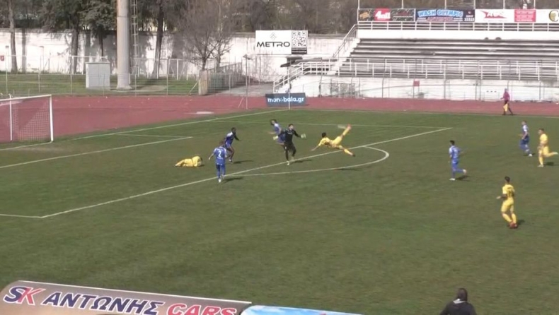 Εθνικός Νέου Κεραμιδίου - Καβάλα: Το γκολ της χρονιάς με ψαλιδάκι εκτός περιοχής! (vid)