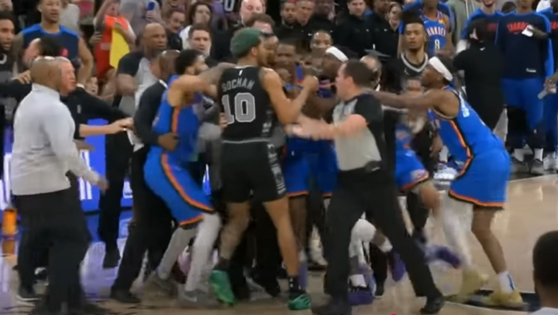 NBA: Ένταση και τρεις αποβολές στο Σπερς-Θάντερ (vid)