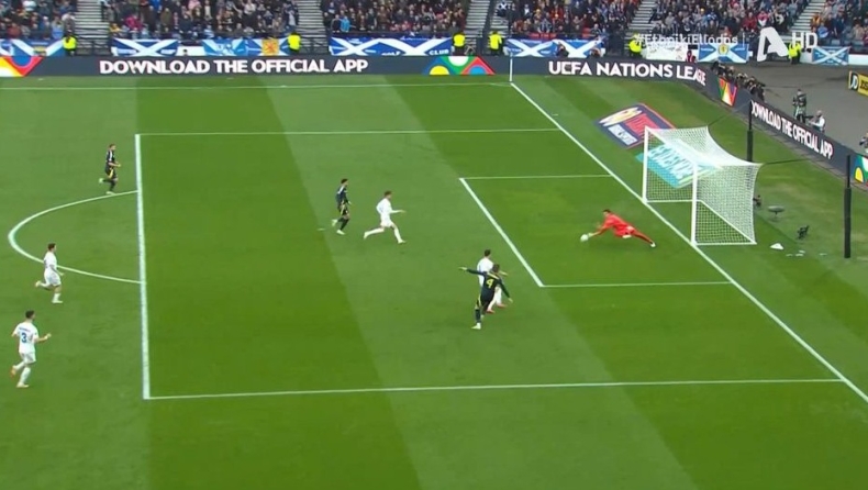 Ο Τζολάκης απέκρουσε το σουτ του ΜακΤόμινεϊ