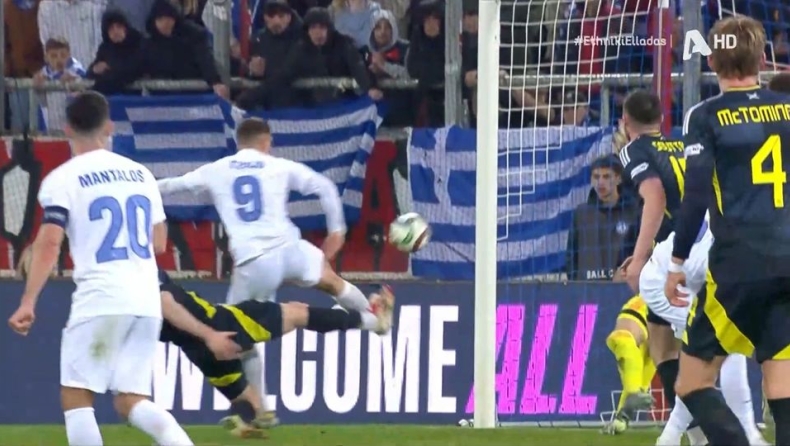  Ελλάδα-Σκωτία: Δοκάρι ο Τζόλης, μια ανάσα από το 1-1 η Εθνική μας (vid) 