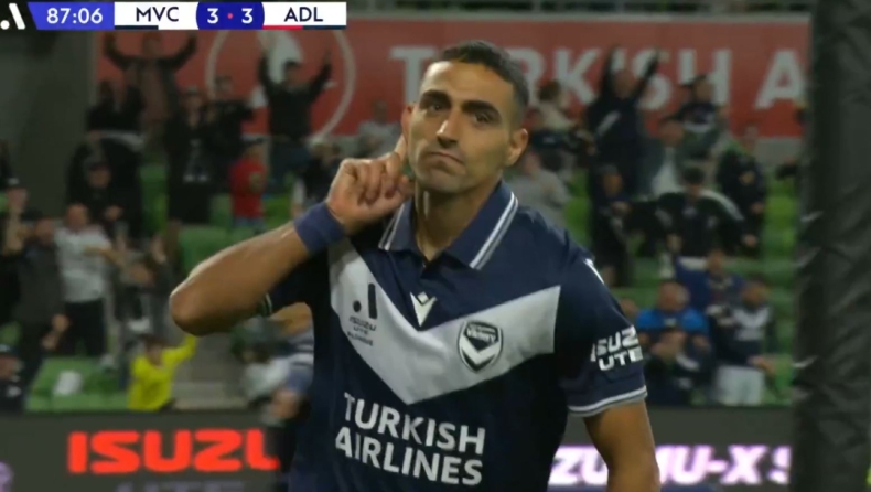 Βέργος: «Υπέγραψε» τη νίκη της Μέλμπουρν Βίκτορι με δύο γκολ σε τρία λεπτά (vid)