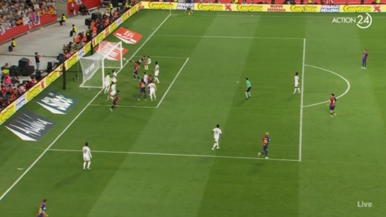 Μπαρτσελόνα - Ρεάλ Μαδρίτης: Άγγιξαν το δεύτερο γκολ οι Μπλαουγκράνα, στο δοκάρι το κόρνερ του Όλμο (vid)
