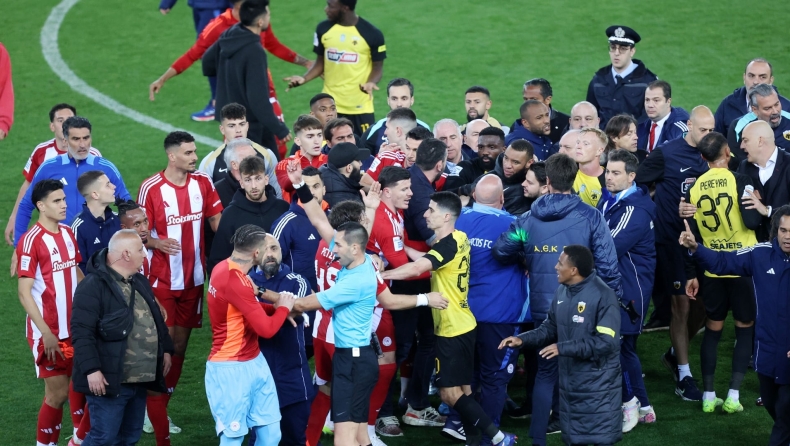 Μεγάλες ποινες για την ένταση στο Ολυμπιακός-ΑΕΚ: 3 αγωνιστικές Μουκουντί, Μαρσιάλ, Κάρμο, Πασχαλάκη